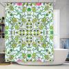 Handmade Shower Curtain Fabric with Frog Pattern for Bathroom Decor Green Floral Bath Curtains for Kids Room Decoration Blue Wat