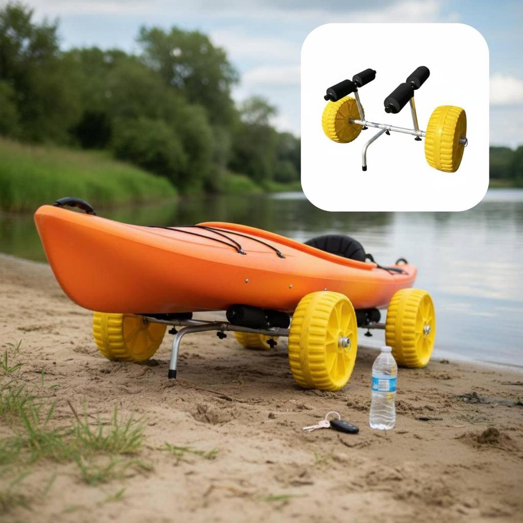 Aluminum Kayak Transport Trolley Foldable Watercraft Carrier Adjustable
