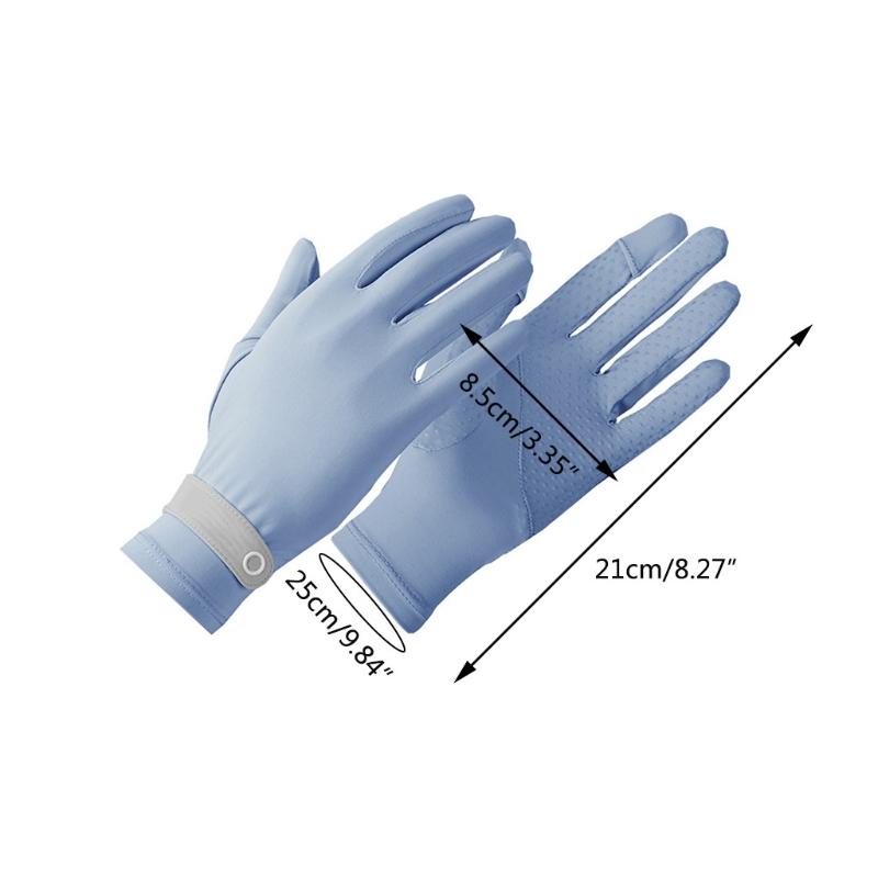 New Riding Gloves Female for Sun for Protection Thin Short Outdoor Ice Silk Anti-UV Anti-Skid Elastic Gloves