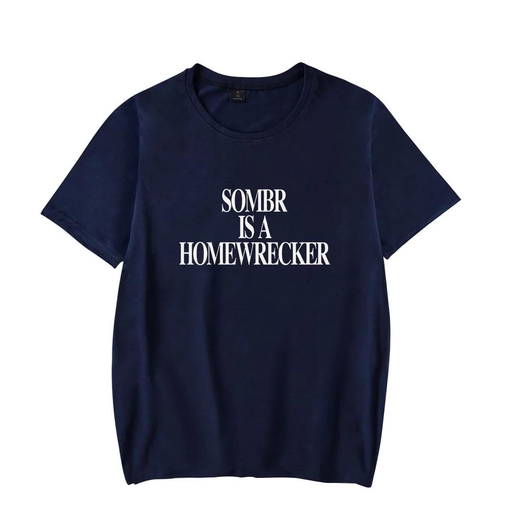 Sombr Logo Merch T-Shirt Sommer Unisex 2026 Kurzarm Lässiges Design Tee