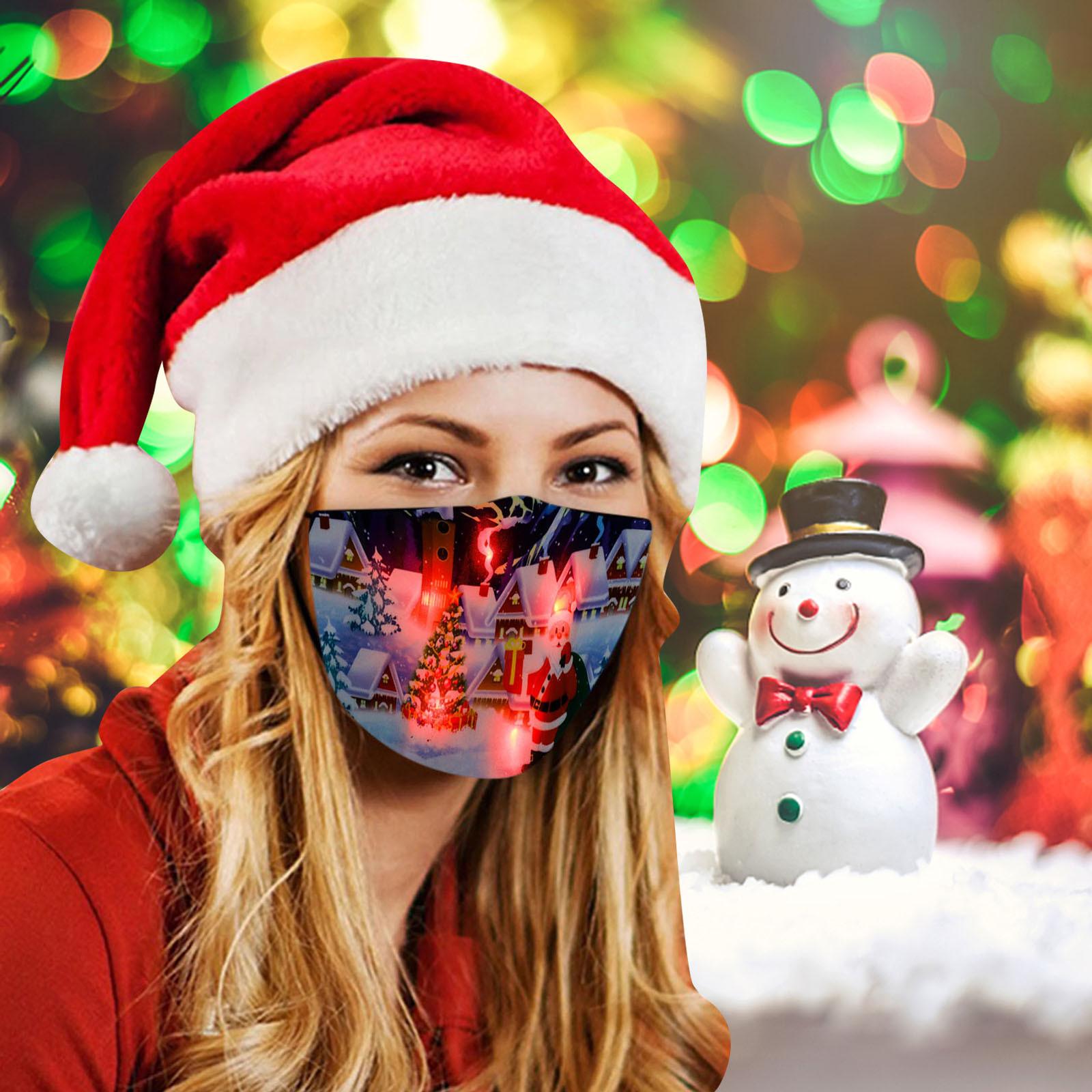 

Светодиодная рождественская маска Светящаяся маска Рождественские огни Светящаяся маска для мужчин и женщин