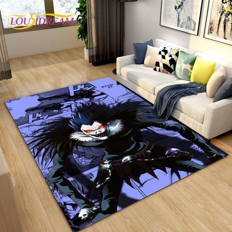 Anime Death Note Area Rug Large,Carpet Rug for Living Room Sofa Children's Room,Kitchen Bathroom Doormat Soft Non-slip Floor Mat