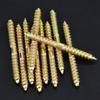10 piezas 6*60mm Tornillo pasador Conector para muebles de carpintería Tornillo de doble extremo