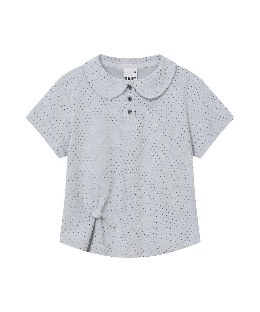 BAUF Round Collar T-Shirt [Dot Gray]