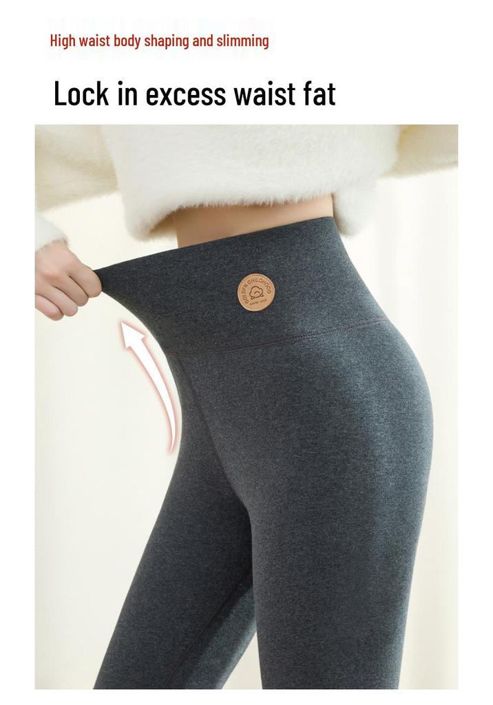 MXL005 Women's Lambswool Fleece-Lined High-Waisted Winter Leggings - Extra Thick & Warm