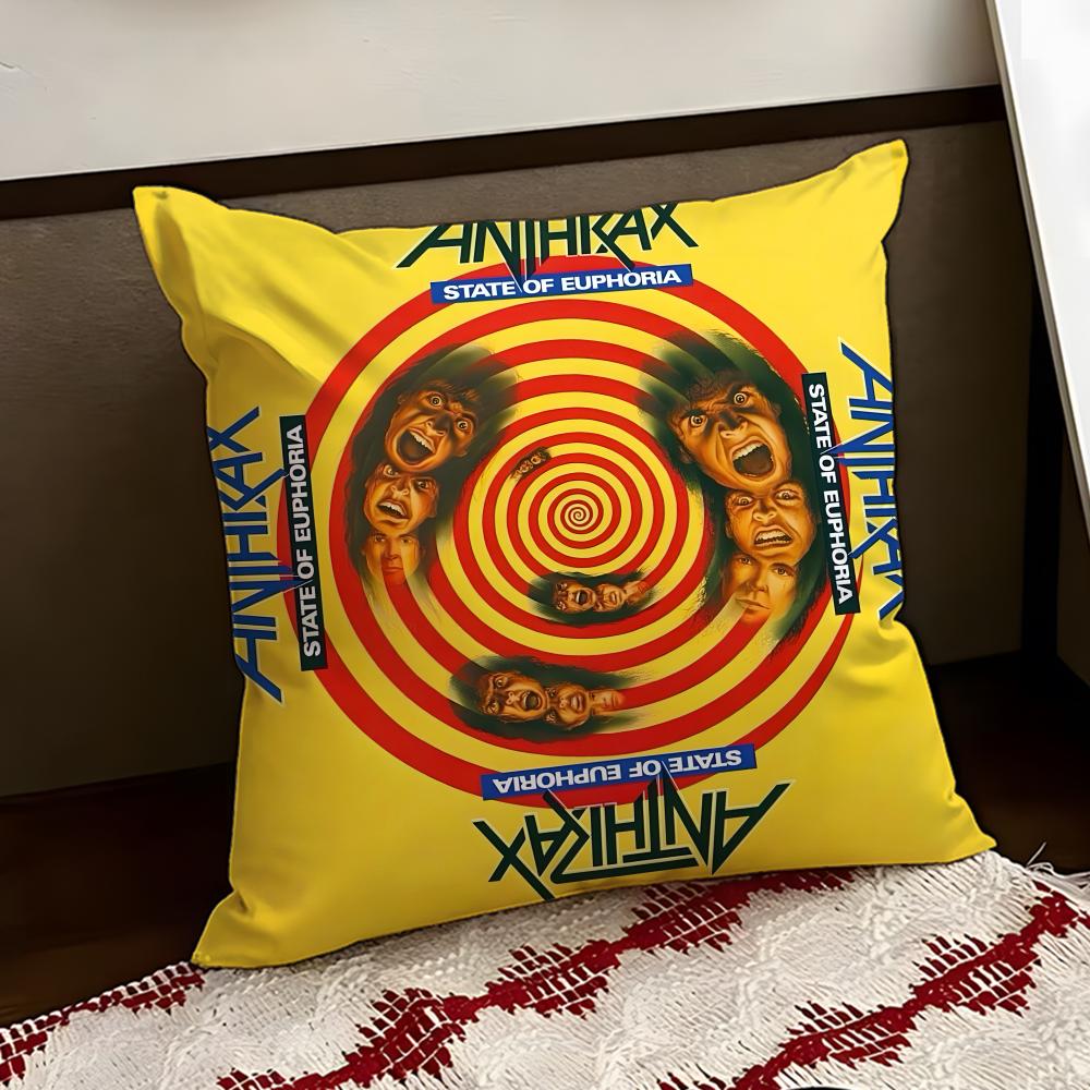 AAnthrax Band Cushion Cover Reversible Soft Durable Pillow Cover Home Car MultiScene Use for Daily Comfort