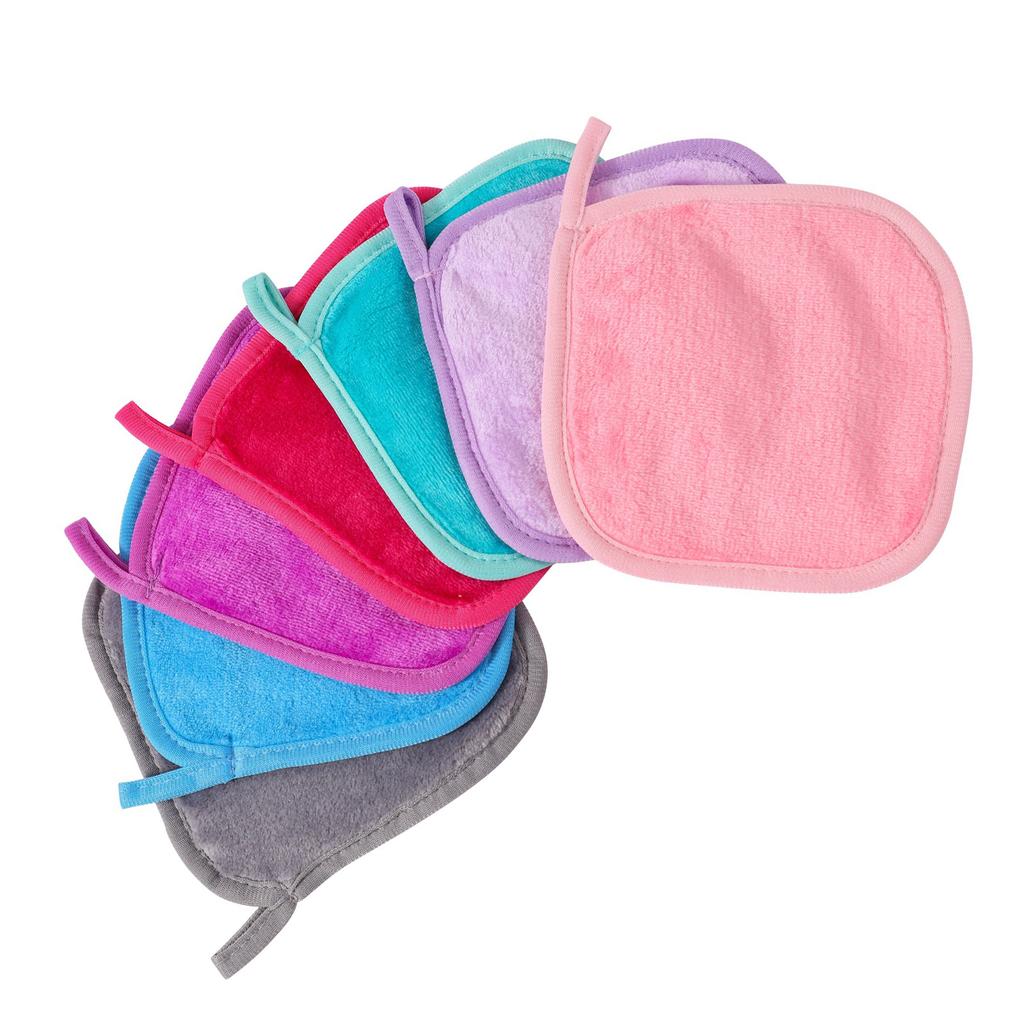 7 Stück bunte Baumwoll-Waschhandschuhe Gesichts-Waschhandschuhe Waschlappen Für empfindliche Haut Schnell trocknendes Flanelltuch Für den täglichen Gebrauch