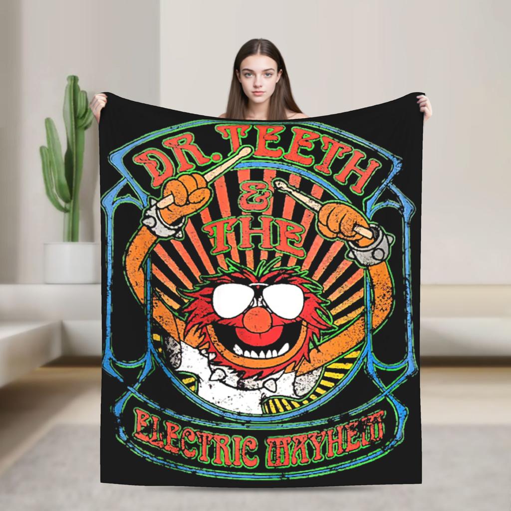 The Muppet Babies Time to Play Blankets Flannel Funny Breathable Throw Blankets for Home Winter