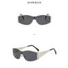 Women's glasses fashion new one-piece metal cycling sunglasses, cross-border European and American ins Xiaohongshu personalized high-end sunglasses