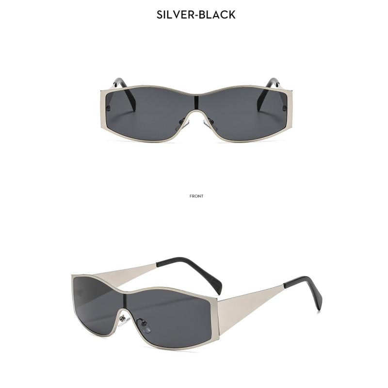 Women's glasses fashion new one-piece metal cycling sunglasses, cross-border European and American ins Xiaohongshu personalized high-end sunglasses