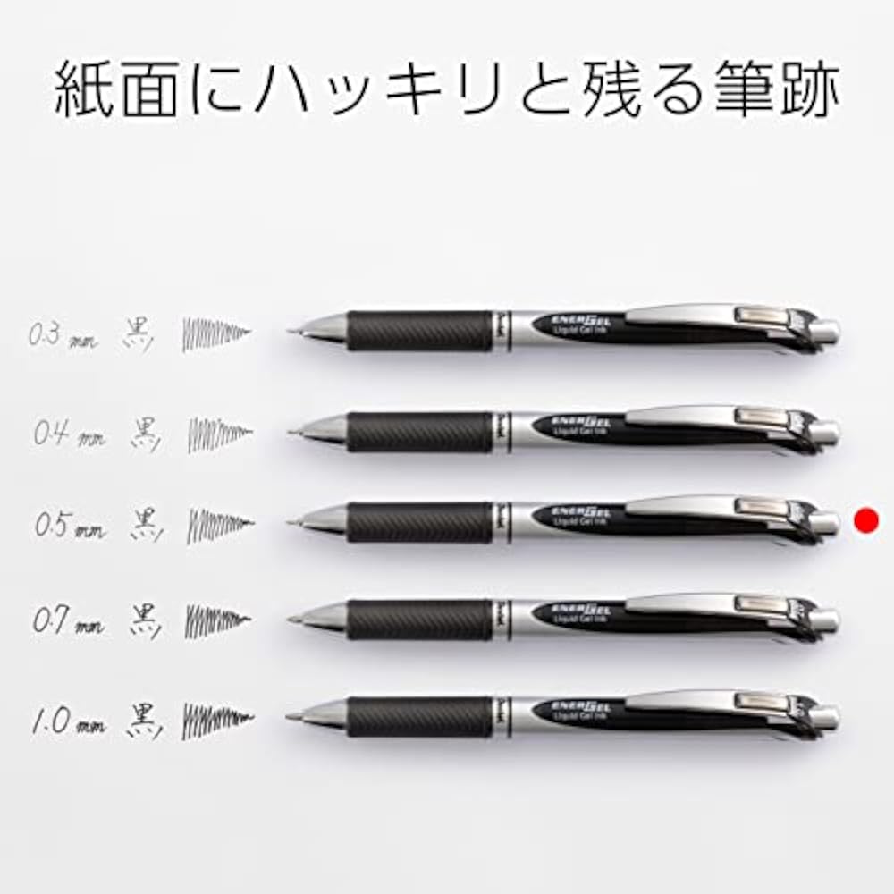 Pentel Ballpoint Pen Gel Ink Gel Knock Type 0.5mm BLN75ZA3AMZ Black 3