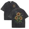2026 Venta Caliente Levantar Es Bueno Hermosa Camiseta de Algodón Suave con Estampado de Girasol para Mujer Camiseta de Manga Corta Creativa Urbana