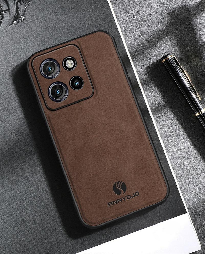 

Matte Plain Leather Case For Moto Edge 50 Neo 50 Fusion Edge50 Ultra Pro 40 Neo Edge Built-in Metal Car Mount Holder Cover For Moto Edge 40