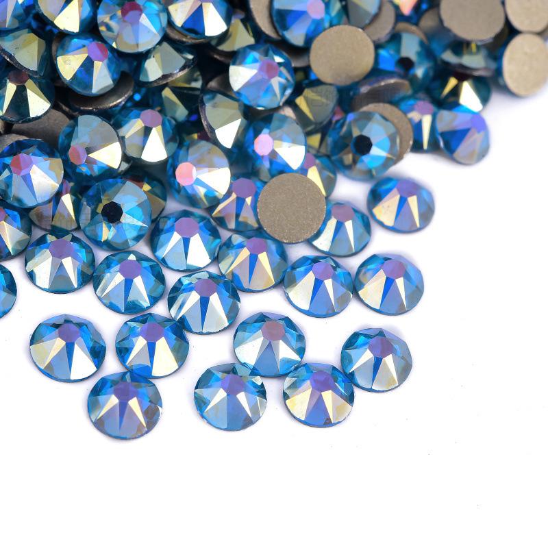 16 Cut Sides Eight Big And Eight Small Imitation Austrian Flat Bottom Drill Nail Drill Ab Color Diy Mobile Phone Case Glass Accessories Rhinestone