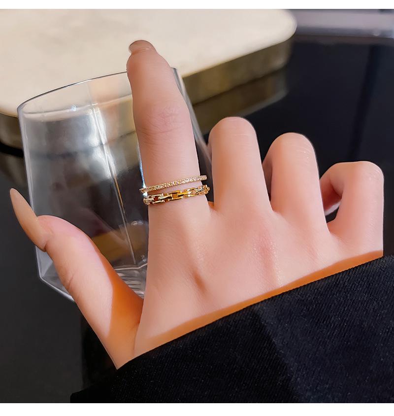 Korean Flower Design High-End Gold-Plated Ring