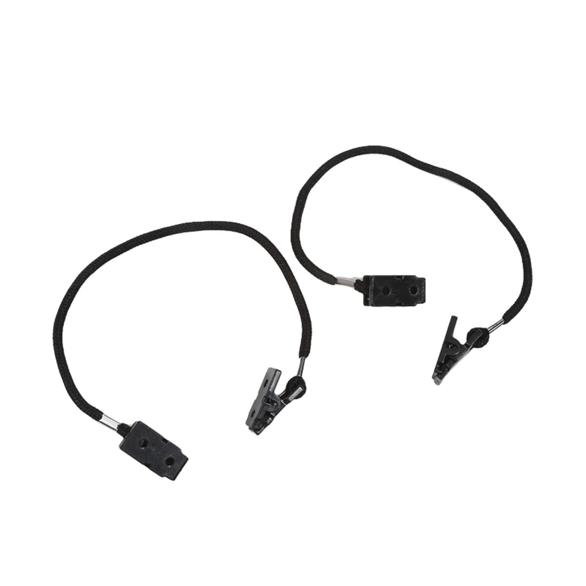 

2 шт. Цепочка для очков Солнцезащитные очки / Кепка Ветрозащитная веревка Зажимы для шляпы Фиксатор кепки Уличный зажим для шарфа Веревка-шнурок для кемпинга one size чёрный