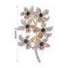Rhinestone Six-Flower Branch Brooch Zinc Alloy Lightweight Elegant Jewelry For Women