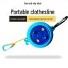 Portable 8m Non-slip, Windproof Clothesline with Retractable Clips for Indoor/Outdoor Travel and Business Trips.