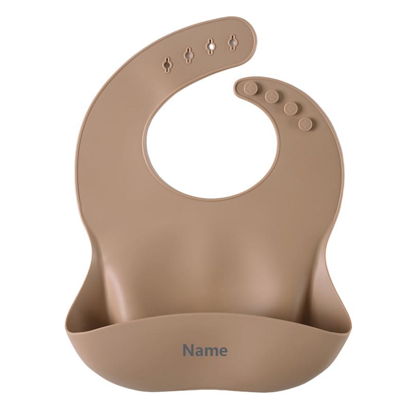 Non-Toxic Silicone Bib Baby Drool Catcher With Free Name Engraving Creative Gifts For Children And Children