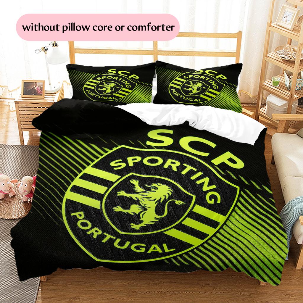 sporting fc Pattern Bedding Home Decoration Birthday Gift (1 * duvet cover + 2 * pillowcase, without core)