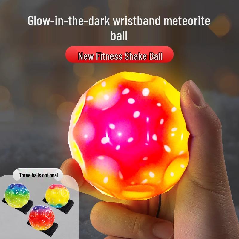 Luminous Moonstone Elastic Wrist Rebound Ball Toy for Kids