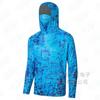 Mens Hooded UV Protection Fishing Shirt With Face Cover Quick Dry Long Sleeve Outdoor Angling Top