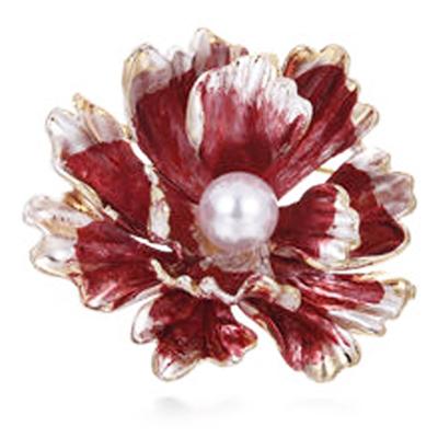 [R7299] - Designer Brooch 'Scarlett' Rose Gold - 50x50 Mm