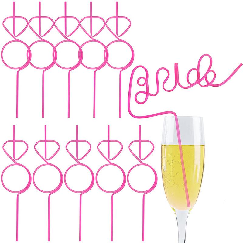 

12 шт. Соломинки с бриллиантами для невесты на девичник, Team Bride to be, принадлежности для вечеринки на девичник, украшения для свадебного душа, свадебный подарок