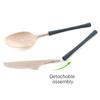 7pcs Detachable Portable Plastic Flatware Set, Reusable Cutlery Set Chopsticks Fork Spoon and Brush Set
