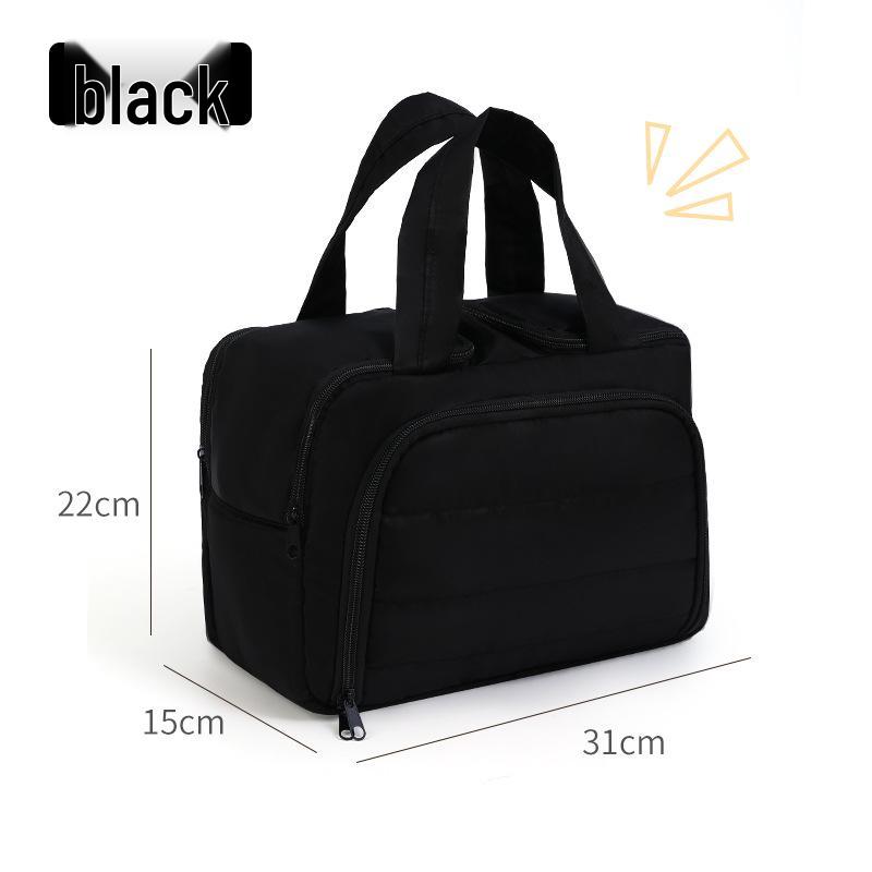 Large Capacity Travel Tote: Women's Portable Makeup & Skincare Organizer with Compartments