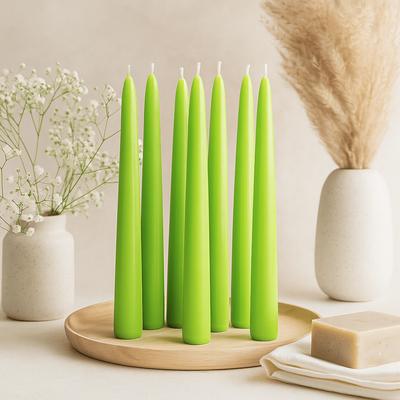 Taper Candles Green 10 Pack