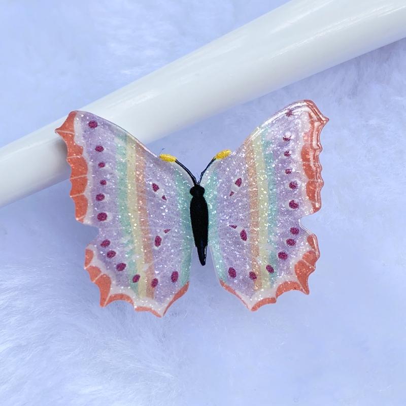 10Pcs Kawaii Cute Mixed Colorful Butterfly Flat Back Resin Cabochons Scrapbooking DIY Jewelry Craft Decoration Accessorie D94
