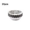 20/10pcs Reusable Non-stick Ripple Egg Tart Mold Aluminum Alloy Flower Shape Cupcake Mold Pudding Jelly Mold Muffin Baking Cup