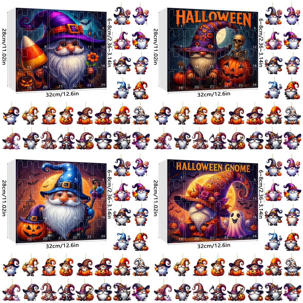 Halloween Dwarf Acrylic Hanging Decor Set With 24 Pieces For Party Celebration And Festive Atmosphere