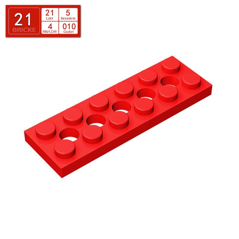 BRICKE 2x6 Brick with 5 Holes Plate – Compatible with LEGO 32001 Blocks, Educational Toy.