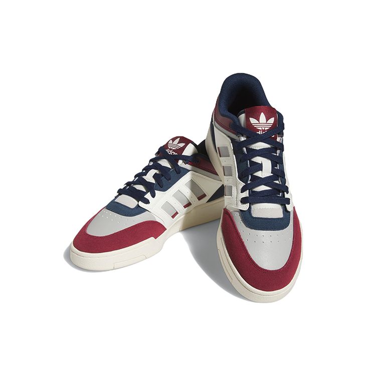Adidas Originals Drop Step Low Casual Slip Resistant Durable Low Top Skate Shoes Unisex Sneakers White Red HQ7118