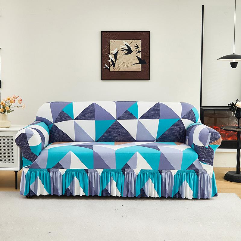 New Sofa Cover One Piece Elastic Universal Cover Two Person Universal Anti Cat Scratch and Dust Proof Sofa All Inclusive Cover