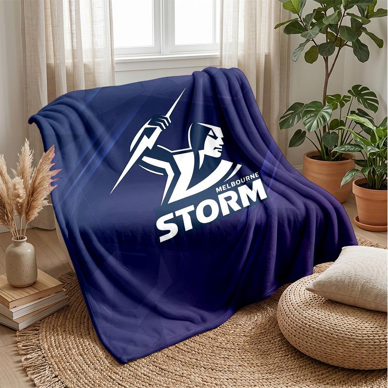 Coperta in Flanella Pile Melbourne Storm Coperta Calda e Accogliente per Divano Letto Viaggio Uso in Tutte le Stagioni
