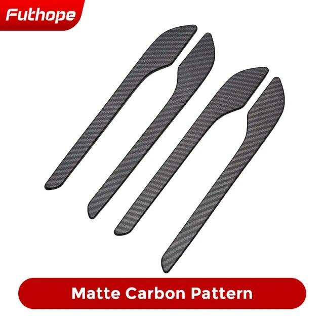 Futhope ABS Door Handle Cover For Tesla Model 3 Y Carbon Fiber Styling Premium Durable 2018-2023  Cover Protector Sticker