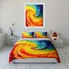 Colorful Abstract Three-Piece Decor Multiple Sizes Kid'S And Adults' Bedroom Exquisite 3Pc Bedding Set, Gift