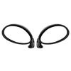 1 Pair Black Universal Side Door Rearview Mirror Vintage Car Modification Accessory