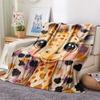 Giraffe Print Flannel Blanket, High Quality Comfortable for All Seasons, Home Decor, Warmth and Comfort, Perfect for Christmas Gifts
