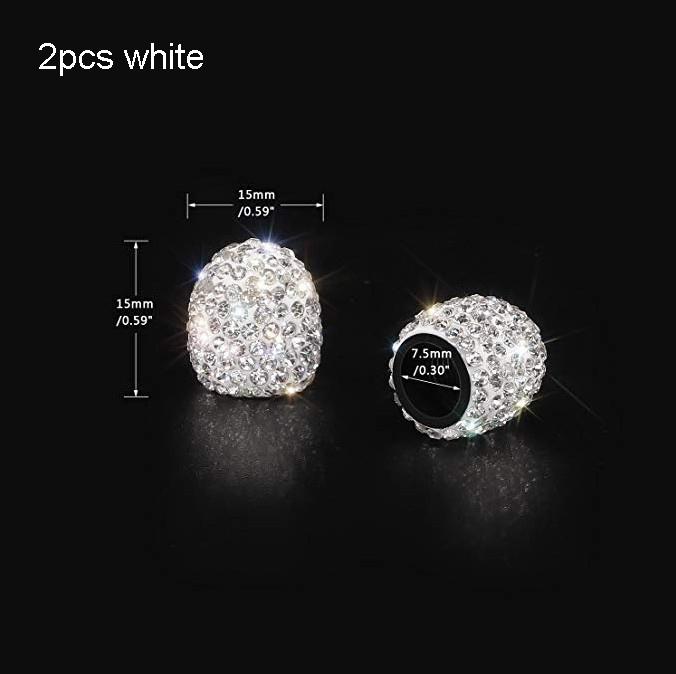 2/4 Pcs Diamond Valve Stem Caps Crystal Rhinestone Universal Tire Valve Dust Caps Decor For Car Motorcycles Trucks Accessories