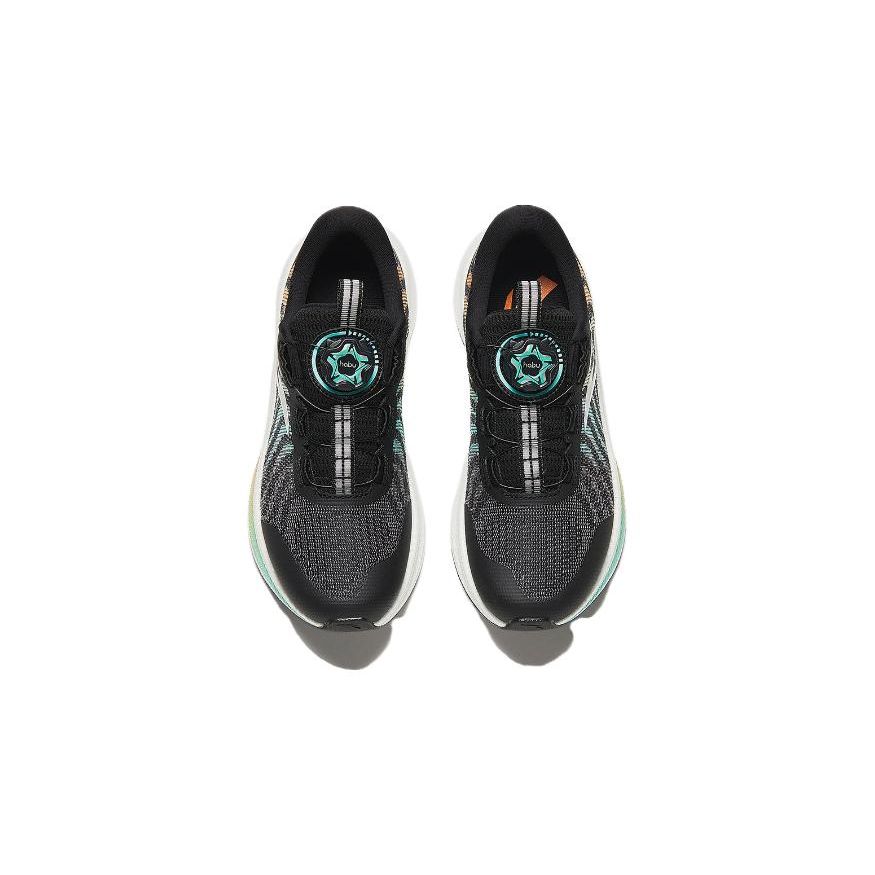 Anta Kids Round Head Knob Versatile Trend Shock Absorbing Wear Resistant Low Top Running Shoes Kids Sneaker Black Green Orange 312345539R-1