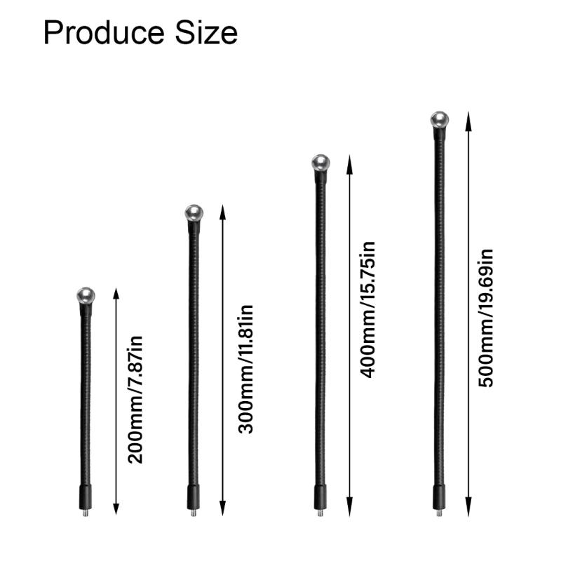 Flexible Snake Tube Phone Stand Clamp with 360 Rotation 4 Length Option 17.4mm Universal for Desktop Bedside Mounting