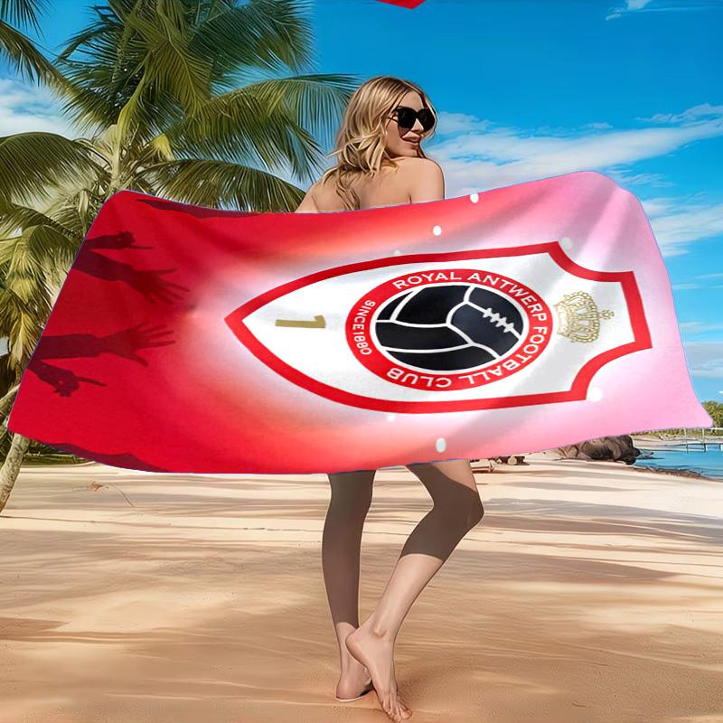 Royal Antwerp Fc Crest Beach Towel, Quick-drying, Easy to Care for, Suitable for Both Fitness and Beach Vacations,Sports Essential