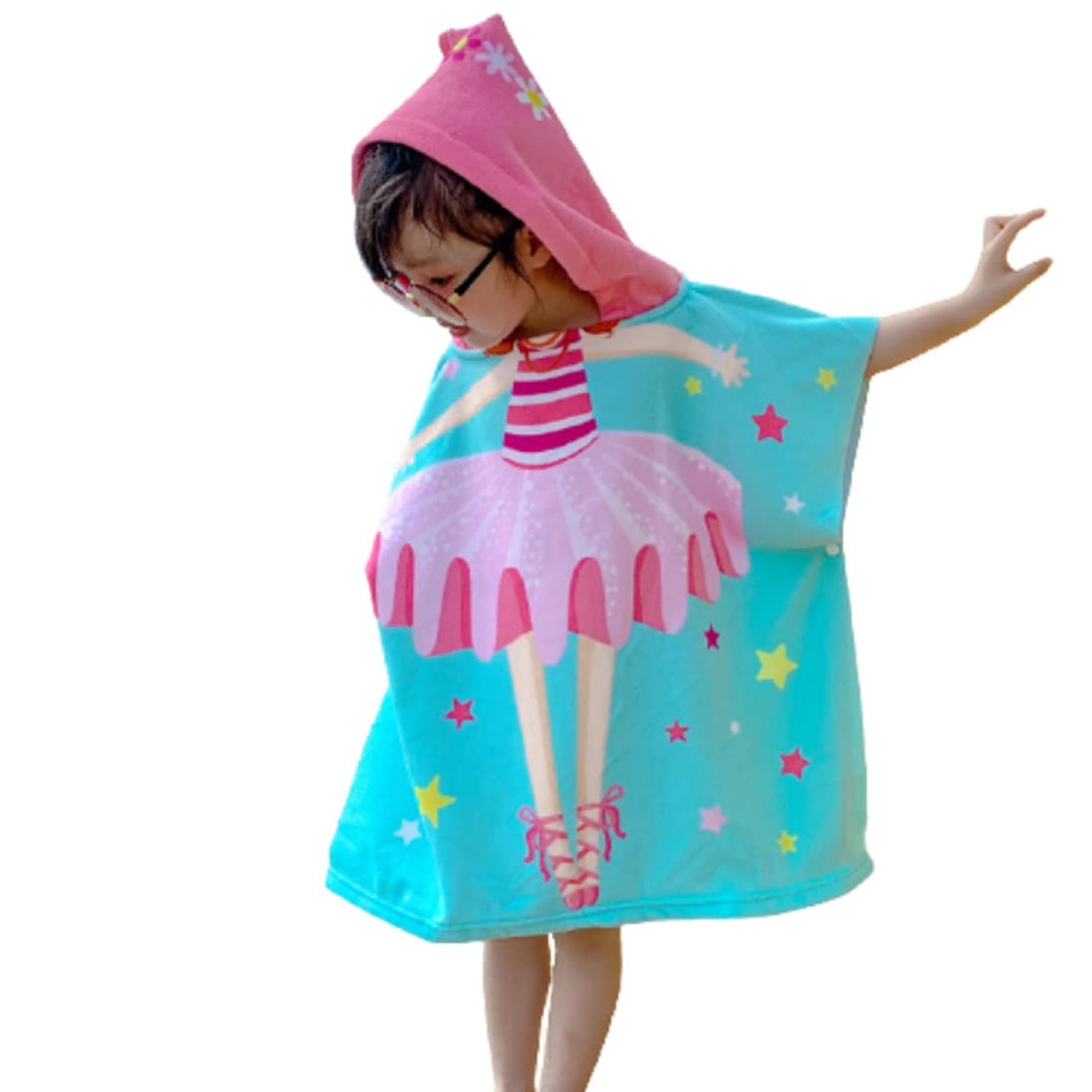 

Халат М 60 см длина Детский Малыш Дети Обертывание Полотенце с капюшоном Банное полотенце Накидка Пляжное полотенце Полотенце для бассейна Полотенце для переодевания Полотенце для мальчика девочки Водные игры Ванна