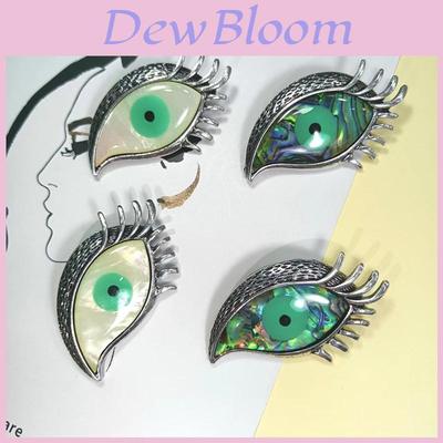 Shell Inlaid Telescope Eye Brooch Pin With Geometric Design For Unisex Fashion Accessories