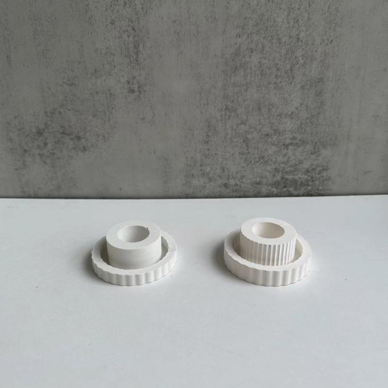 Resin Gießen Kerzenhalter Silikonform Streifen Glasur Runde Form Geeignet für Epoxid Kerzenhalter Familien Tischdeko