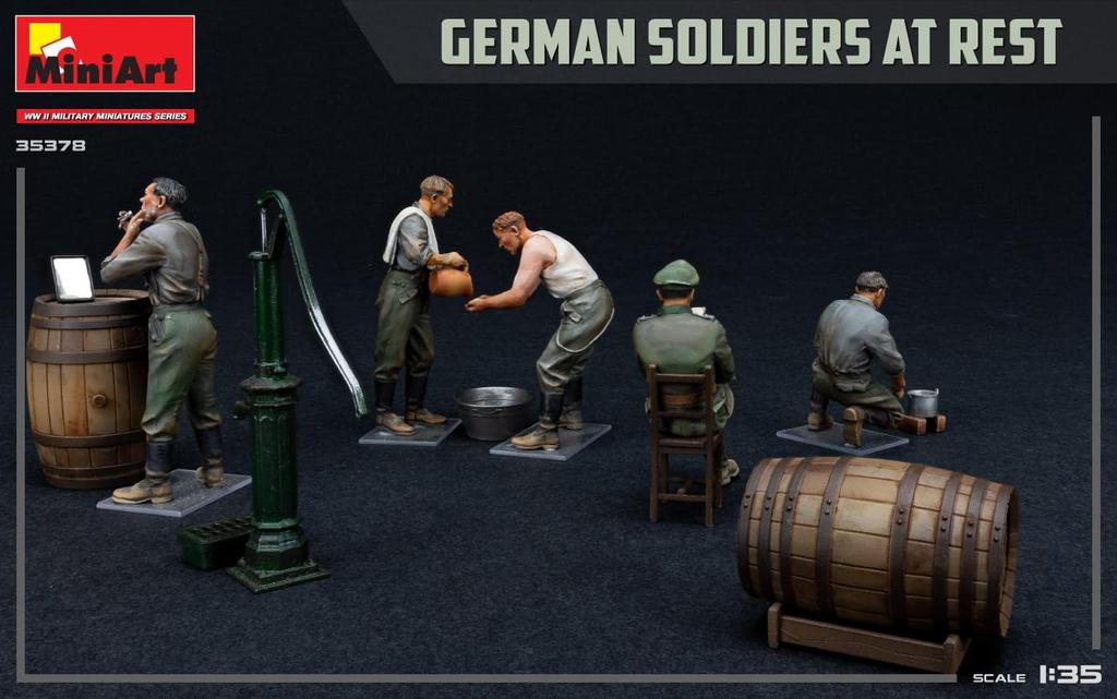 Miniart 1/35 Scale German Soldier Resting Special Edition Plastic Model MA35378